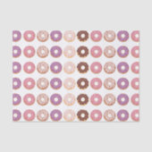 Roze ijsdonuts met sprinkles patroonfeest tissuepapier (Voorkant)