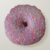 Roze ijsdonuts rond kussen (Voorkant)