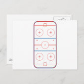 roze ijshockey briefkaart (Voorkant / Achterkant)