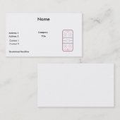 roze ijshockey visitekaartje (Voorkant / Achterkant)