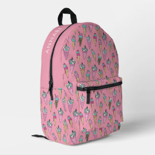 Roze Ijsje Kegel Bedrukte Rugzak