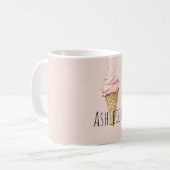 Roze Ijsje Koffiemok (Voorkant links)