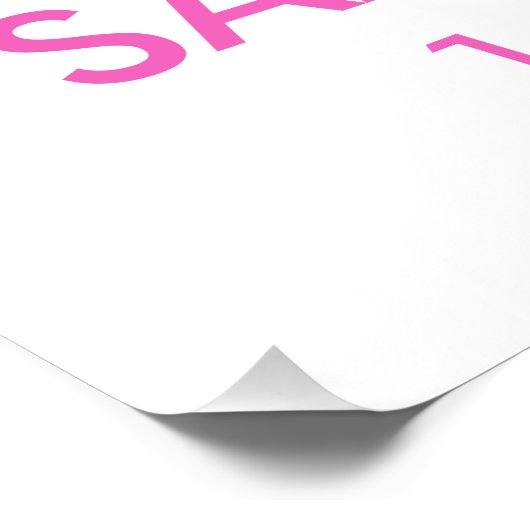 Roze ijsje verjaardagsfeestje Glanzend Poster (Hoek)