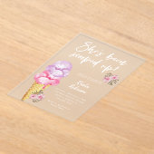 Roze ijsje Vrijgezellenfeest Acryl Uitnodigingen (Laagn)