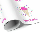 Roze Ijsjes Cadeaupapier (Rol Hoek)
