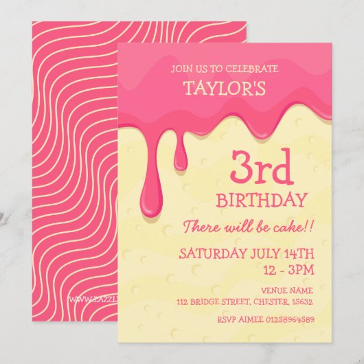 Roze ijskap kaart (Voorkant / Achterkant)