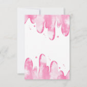 Roze ijskap-meisje Genderfeest Bedankkaart (Achterkant)