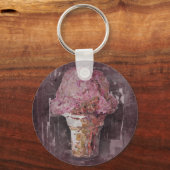 roze ijskap sleutelhanger (Voorkant)