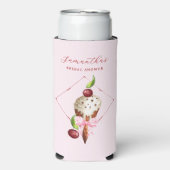 Roze ijskersen rood schepte Vrijgezellenfeest op Seltzer Blikjeskoeler (Seltzer Voorkant)