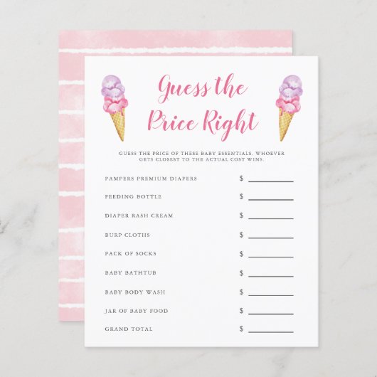 Roze ijsklok denk dat de prijs juist is (Voorkant / Achterkant)