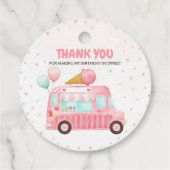 Roze ijsklok hier is de zondebok. bedankjes labels (Achterkant)