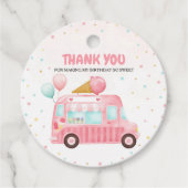 Roze ijsklok hier is de zondebok. bedankjes labels (Voorkant)