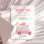 Roze ijsklok hier is de zondebok. bedankkaart<br><div class="desc">Druk uw dankbaarheid uit met onze Pink Ice Cream Truck thema verjaardag dank u kaarten. Met charmante design en heerlijke ijsdetails, voegen deze kaarten een zoete touch toe aan uw waardering. Pas elke kaart aan met een gepersonaliseerde boodschap, waardoor ze perfect zijn om je oprechte bedankt te laten zien na...</div>
