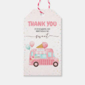 Roze ijsklok hier is de zondebok. cadeaulabel (Voorkant)