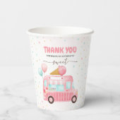 Roze ijsklok hier is de zondebok. papieren bekers (Achterkant)