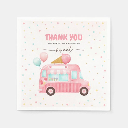 Roze ijsklok hier is de zondebok. servet (Voorkant)