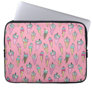 Roze ijsklok laptop sleeve