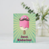 Roze ijsklok met snufjes briefkaart (Staand voorkant)