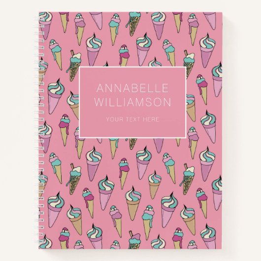 Roze ijsklok notitieboek (Voorkant)