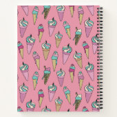 Roze ijsklok op maat notitieboek (Achterkant)