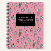 Roze ijsklok op maat notitieboek (Voorkant)