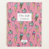Roze ijsklok op maat planner (Voorkant)