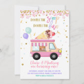 Roze ijsklok verdubbelt de zondag van de druppel kaart (Voorkant)