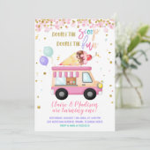 Roze ijsklok verdubbelt de zondag van de druppel kaart (Staand voorkant)