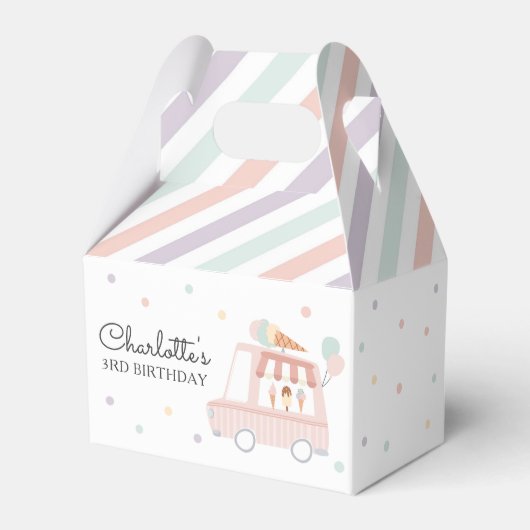 Roze ijskreeft op zaterdag bedankdoosjes (Achterkant)