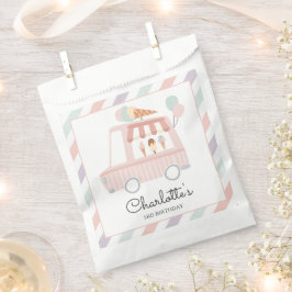 Roze ijskreeft op zaterdag bedankzakje