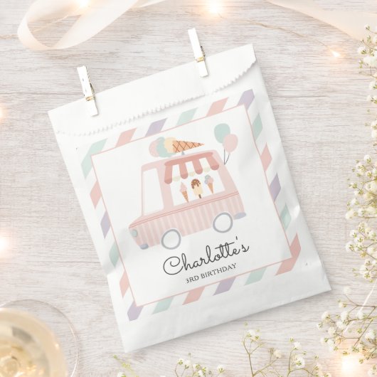 Roze ijskreeft op zaterdag bedankzakje (Geknipt)