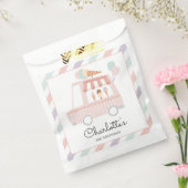 Roze ijskreeft op zaterdag bedankzakje (Gezegeld)