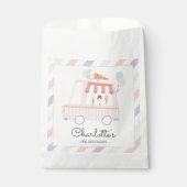 Roze ijskreeft op zaterdag bedankzakje (Voorkant)