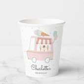 Roze ijskreeft op zaterdag papieren bekers (Voorkant)