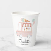 Roze ijskreeft op zaterdag papieren bekers (Voorkant)