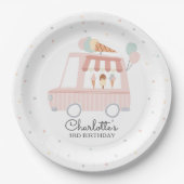 Roze ijskreeft op zaterdag papieren bordje (Voorkant)