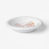 Roze ijskreeft op zaterdag papieren kommen (Gebogen)