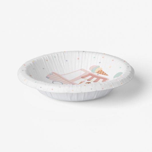 Roze ijskreeft op zaterdag papieren kommen (Gebogen)