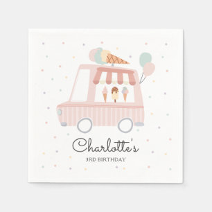 Roze ijskreeft op zaterdag servet