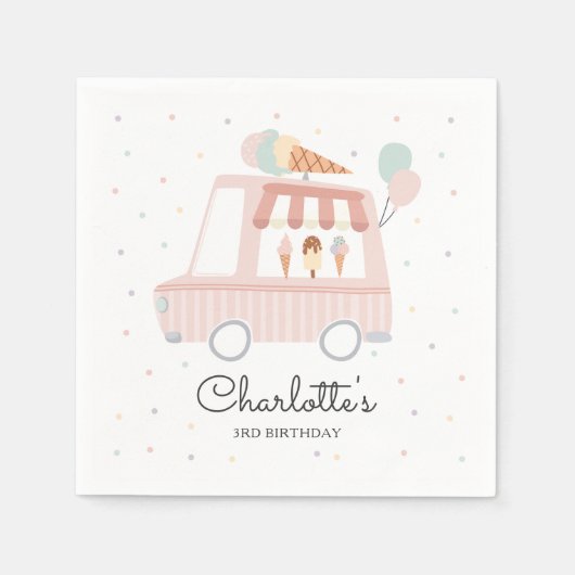 Roze ijskreeft op zaterdag servet (Voorkant)