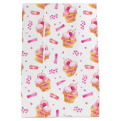 Roze ijskroomdichte dikke tas medium cadeauzakje (Achterkant)