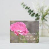 Roze IJsland Poppy Flower Briefkaart (Staand voorkant)