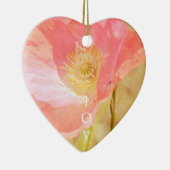Roze IJsland Poppy Heart Ornament (Rechts)