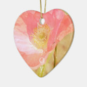 Roze IJsland Poppy Heart Ornament (Links)