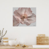 Roze IJsland Print van blauw Poster (Keuken)