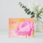 Roze IJslandse oppie Briefkaart (Staand voorkant)