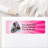 Roze ijsSchaats Etiket (Insitu)