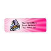Roze ijsSchaats Etiket (Voorkant)
