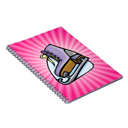 Roze ijsSchaats Notitieboek (Rechterzijde)