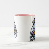 Roze ijsSchaats Tweekleurige Koffiemok (Center)